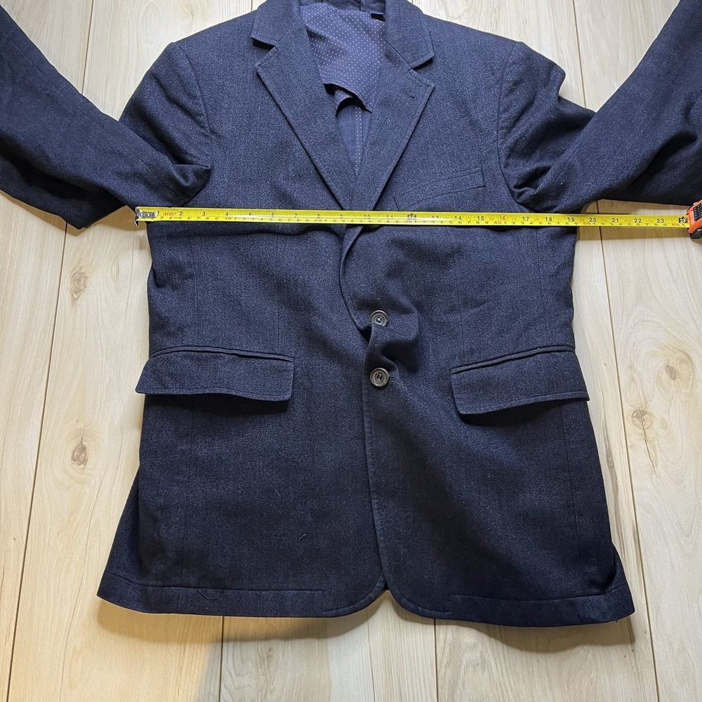Boden Unlined 100% cotton Sports Coat Blazer 2 Button Navy Blue Womens Size 38R - Picture 11 of 16